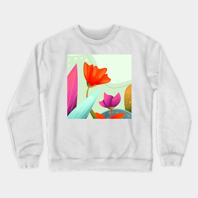 Beautiful Flower Art Crewneck Sweatshirt by Tshirtstory
